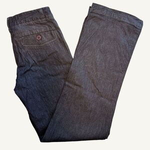 Theory Bricker Straight Leg Pants Size 0 Stretch Cotton Black